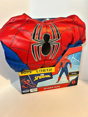Marvel Spider-Man Muscle Costume Boys Large (10/12) Red & Blue